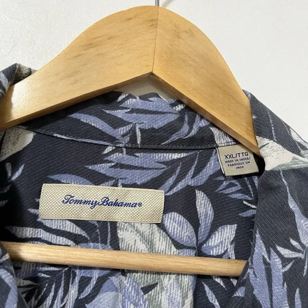 Tommy Bahama Palms Floral Tropical Viscose Shirt Size XXL Vacation Travel Beachy